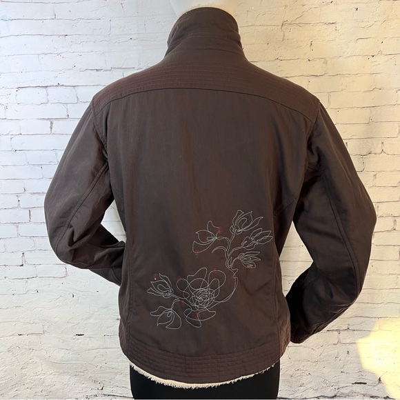 Mountain Hardwear Embroidered Floral Abstract Bomber Jacket Size Small - Picture 8 of 14